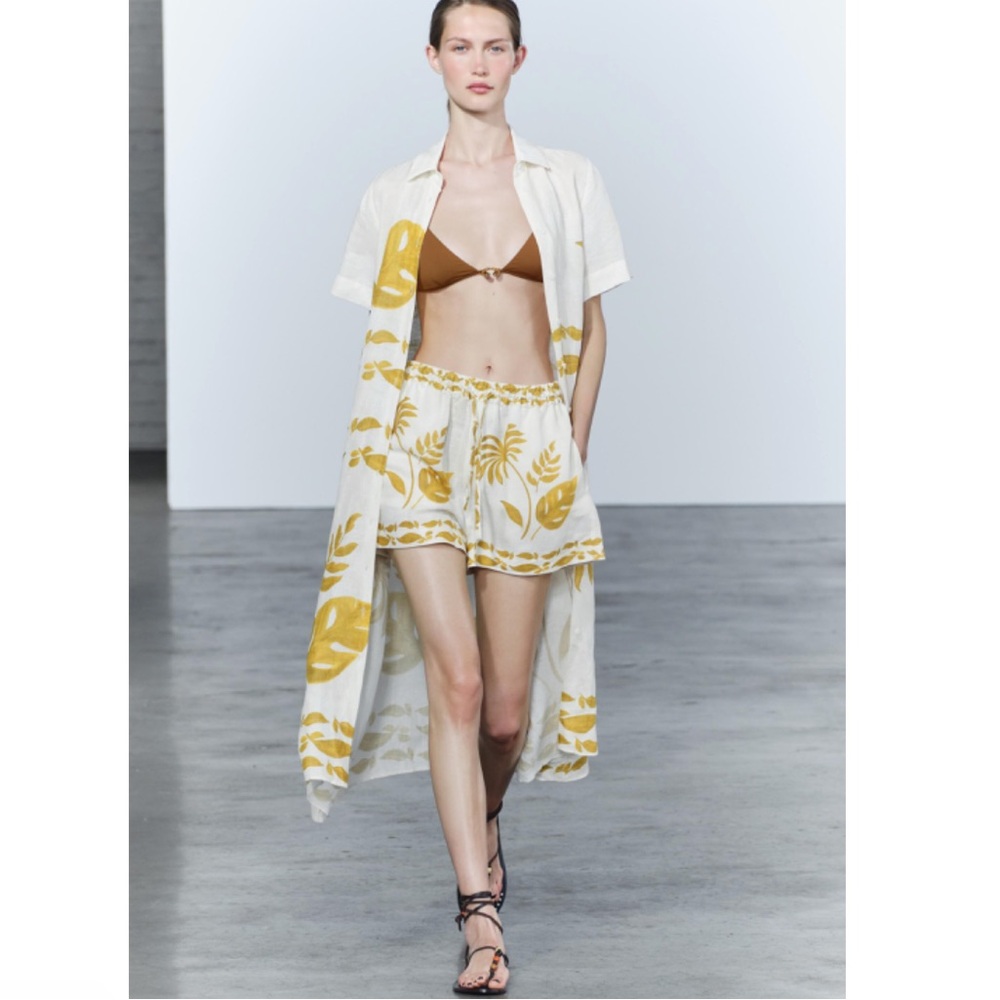 ZARA PRINTED SHORTS ZW COLLECTION